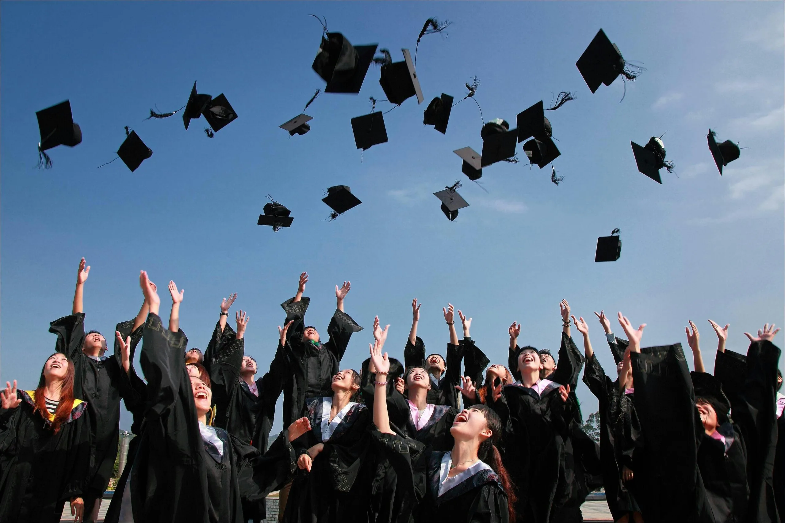 students do cheers who pass their study